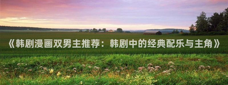 omofun.top：《韩剧漫画双男主推荐：韩剧中的经典配乐与主角》